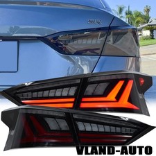 LED Tail Lights w/Animation for Nissan Altima Sedan 2019-2025 SMOKE Brake Light picture