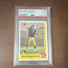 2004 Fleer Platinum Ben Roethlisberger #137 RC Rookie /299 PSA 6 Steelers picture