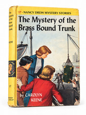 Vintage Nancy Drew #17 Mystery Brass Bound Trunk Carolyn Keene Hardcover 1940 picture