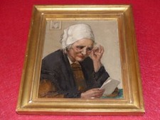 ALEXANDRE COUDER (1808-1879) Letter Marin / Oil Wood Signed Salon 1846 Brittany picture