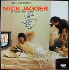 Mick Jagger The Rolling Stones Signed Just Another Night Album PSA DNA Autograph picture