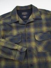 Mens Small Pendleton Board Shirt Button LS Plaid Wool Shadow Plaid picture