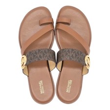 MICHAEL Michael Kors Women's Sandals Vera Flat Brown Thong Size 9M NIB  picture