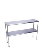 Commercial Stainless Steel Adjustable Double Overshelf for 18