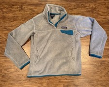 Patagonia Jacket Womens Medium Gray Re-Tool Snap T Fleece Polartec Pullover Hike picture