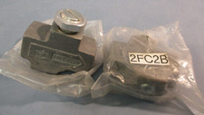 Lot of (2) Numatics 2FC2B Flow Control Valve, Aluminum Body, Sloted Stem picture