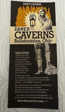 Zane’s Caverns Bellefontaine Ohio Vintage Brochure Pamphlet Ephemera picture