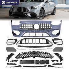 Full Front Bumper Cover Grill Facelift Kit For 2021+ Benz C Class W206 C200 C300 picture