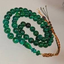 Amber Rosary – 45 sphere Beads, 11.6 mm, Green Amber Rosary 46gram Pressed amber picture