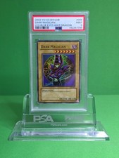YU-GI-OH 2002 LEGEND OF BLUE-EYES WHITE DRAGON DARK MAGICIAN LOB-005 PSA 9 picture