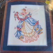 SUMMER'S ANGEL Dimensions Crewel Kit 1431, Gordon 1994 SEALED  Butterflies Roses picture