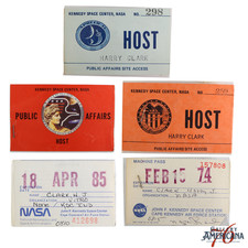 NASA Kennedy Space Center Apollo 14 16 17 Host Passes Harry Clark 5-Piece Lot picture