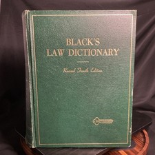 BLACK'S LAW DICTIONARY Henry Campbell Black Revised Fourth Edition 1968 Legal picture