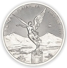 2025 Intaglio Mint Libertad Tribute om mint mark 1 oz Silver Round in capsule picture