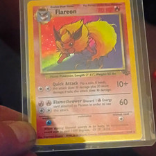 Pokémon TCG Flareon Jungle 3/64 Holo Unlimited Holo Rare English 6+ picture