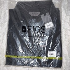 BLOWOUT Figs Mens Medical Black Short Sleeve Pique Scrub Polo Shirt Medium New picture