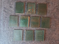Antique 1920’s Little Leather Library Miniature Books Green Lot Of 10 G picture