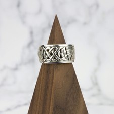 Thistle Celtic Knot Sterling Silver Ring picture