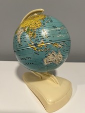 Tin Globe Plastic 1960s Mid century German Made, Dutch Printed, Michael Seidel picture