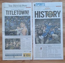 Denver Nuggets NBA Finals Champions 2023 Denver Post Newspaper 6-13-23 Jokic Pic picture