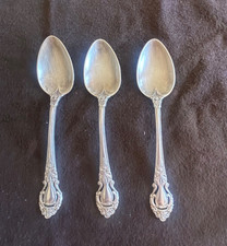 Stieff Royal Dynasty Sterling Silver Teaspoons Set of 3 Vintage 6 1/4