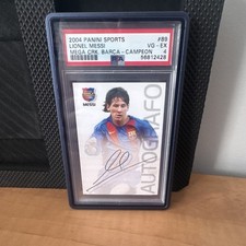 Panini 2004-05 Megacracks Barca Campeon Messi Autografo #89 PSA 4 56812428 picture