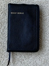 Vintage KJV Holy Bible Harper Clearblack Leather India Paper Art Gilt picture