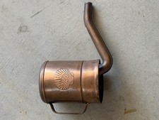 Rare Shell 1 Quart Copper Oil Can With Swingspout Nonspil Dispenser  picture
