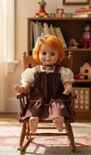 VINTAGE 1970s GEORGETTE / GEORGE DOLL Orange Hair Green Eyes Goldberger 22