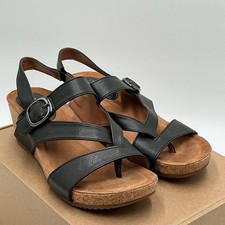 Eurosoft by Sofft Evelyn ES0044301 Sandals Women's 8.5 Black Wedge Heel Ebay5363 picture
