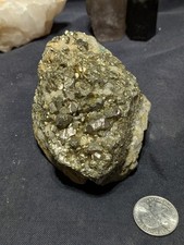 Pyrite w/ Clear Quartz Points Specimen Natural Form (1lb 2.5oz) picture