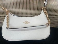 NWT Coach CA209 White Teri Shoulder Bag Handbag Leather Outlet New  picture