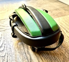 Vintage Danish Black & Green Vegan Leather Cycling Helmet NOS for Eroica Size XL. picture