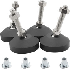 4 Pcs M10 Adjustable Leveling Feet with T-Nut – Anti-Skid Heavy Duty Appliance picture