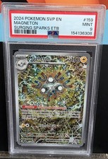 2024 POKEMON SVP #159 MAGNETON SURGING SPARKS POKEMON CENTER ETB PSA 9 picture