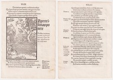 Bird Catcher Incunable Woodcut Brant Ship Stultifera Navis Basel 1497 picture