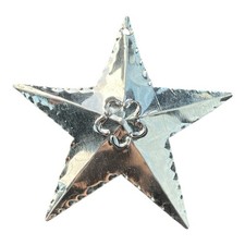 Vintage Mexican Folk Art Tin Metal Star Christmas Ornament picture