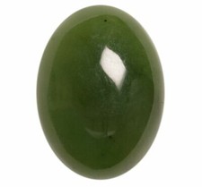 Natural Extra Fine Rich Green Nephrite Jade - Oval Cabochon - Russian - AAA+ Gra picture