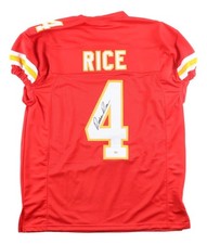 Rashee Rice Kansas City Signed Red Pro Cut Football Jersey PSA/DNA Hologram picture