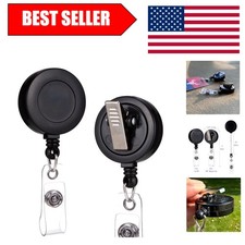 Lightweight 10-Piece Retractable ID Badge Reel Set - Perfect for Offices picture