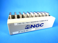 1955 to 1964 P,   10-Coin Set Roosevelt Dimes  NGC  Pf 68  Beautiful Set picture