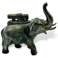 Vtg MCM ELEPHANT Table Lighter Lucky Truck Up MCM Estate Detachable Japan EUC picture