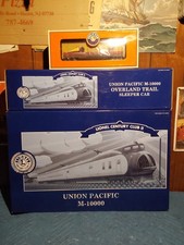 LIONEL TRAINS O SCALE UNION PACIFIC M-1000 W/ADD ON CAR & SPECIAL BOXCAR LNOB picture
