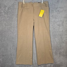Lane Bryant Right Fit Houston Tan Wide Leg Trousers Size 2 Yellow Circle NWT picture