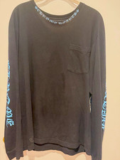 Chrome Hearts Black Long Sleeve Crew Neck Pocket Graphic Tee Shirt Mens L picture