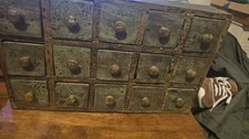 Vintage 15 Drawer Apothecary Cabinet Chemist Haberdashery Collectors Chest picture
