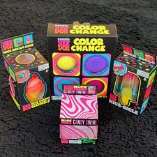 NeeDoh Lot Of 4 Teenie Color Change Candy Swirl Nice Cream Cone Nice Sicle picture