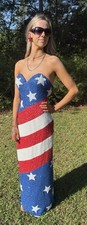 Mike Benet PATRIOTIC Sequin Gown NWTags STUNNING picture