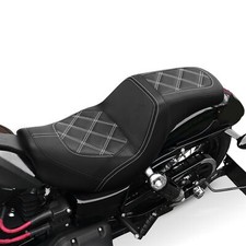 Driver & Passenger Gel Seat Fit For Harley Dyna Street Bob Low Rider 06-17 Black picture