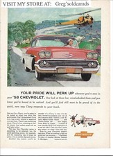 Original 1958  Chevrolet Bel Air vintage print ad: 